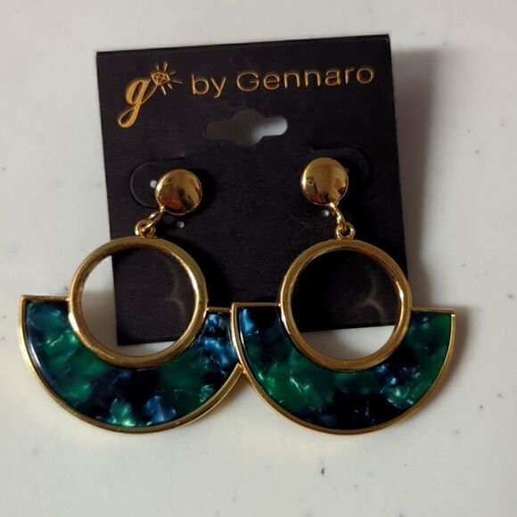 NWT Gold/green earrings    - Picture 1 of 3
